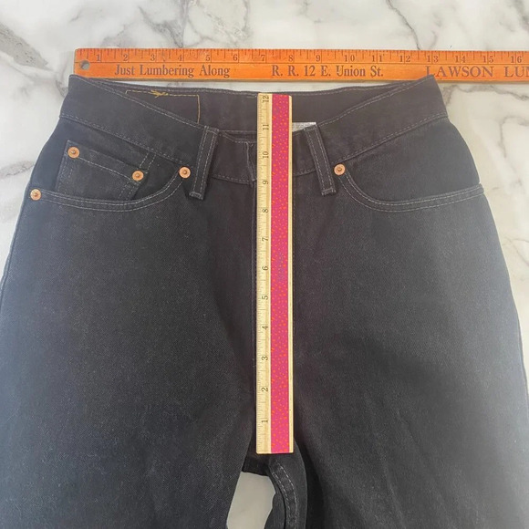 Levi's 512 Vintage‎ 99’ Slim Fit Straight Leg Jeans Womens Sz 7 M 25 Black Denim - Picture 8 of 11